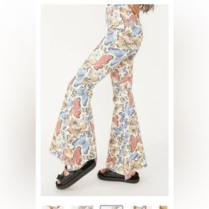 Free People Float on Flares Butterfly Pants 30
